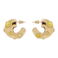 드리스 반 노튼 Dries Van Noten Gold Small Gem Detail Earrings 232358F022002