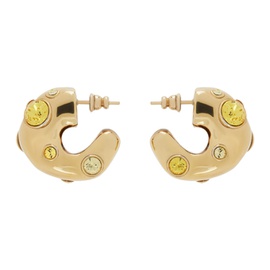 드리스 반 노튼 Dries Van Noten Gold Small Gem Detail Earrings 232358F022002