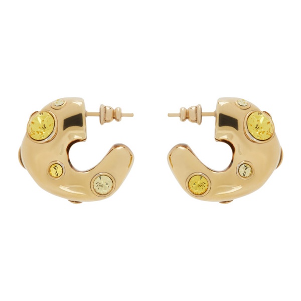  드리스 반 노튼 Dries Van Noten Gold Small Gem Detail Earrings 232358F022002