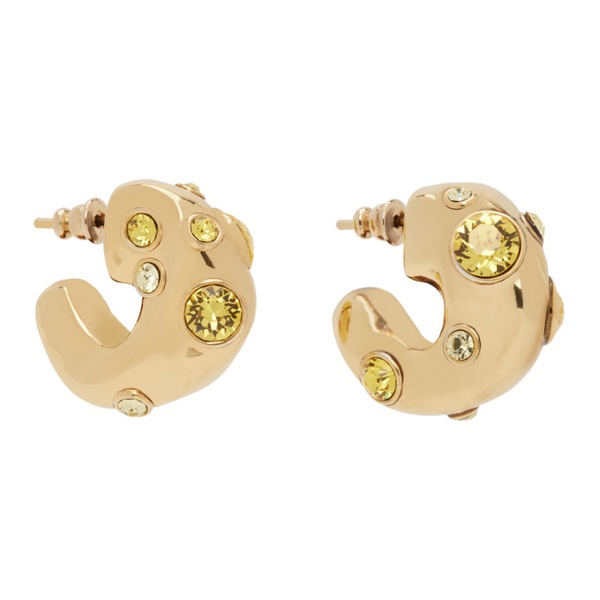  드리스 반 노튼 Dries Van Noten Gold Small Gem Detail Earrings 232358F022002