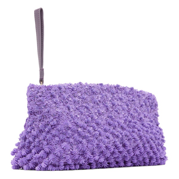  드리스 반 노튼 Dries Van Noten Purple Embellished Pouch 232358F045003