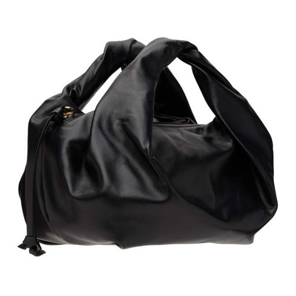  드리스 반 노튼 Dries Van Noten Black Tumble Leather Bag 232358F046006