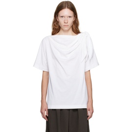 드리스 반 노튼 Dries Van Noten White Knotted T-Shirt 232358F110001
