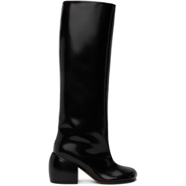 드리스 반 노튼 Dries Van Noten Black Polished Tall Boots 232358F115001