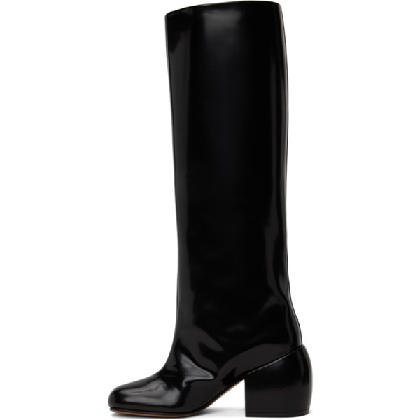  드리스 반 노튼 Dries Van Noten Black Polished Tall Boots 232358F115001