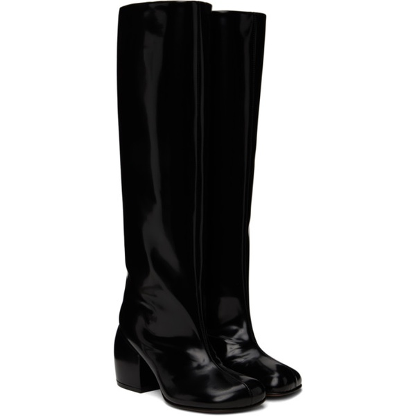  드리스 반 노튼 Dries Van Noten Black Polished Tall Boots 232358F115001