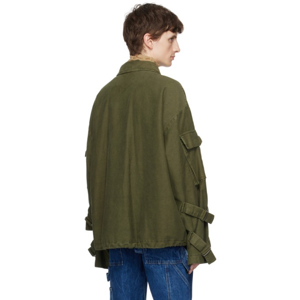  드리스 반 노튼 Dries Van Noten Khaki Garment-Dyed Jacket 232358M180008