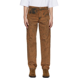 드리스 반 노튼 Dries Van Noten Brown & Gray Tie-Dye Jeans 232358M186000