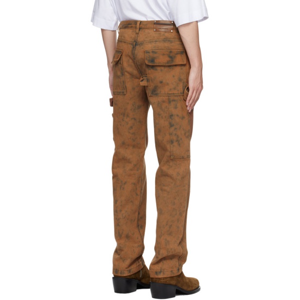  드리스 반 노튼 Dries Van Noten Brown & Gray Tie-Dye Jeans 232358M186000