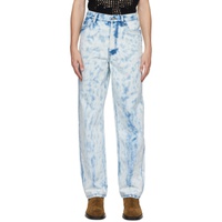 드리스 반 노튼 Dries Van Noten 오프화이트 Off-White & Blue Tie-Dye Jeans 232358M186016