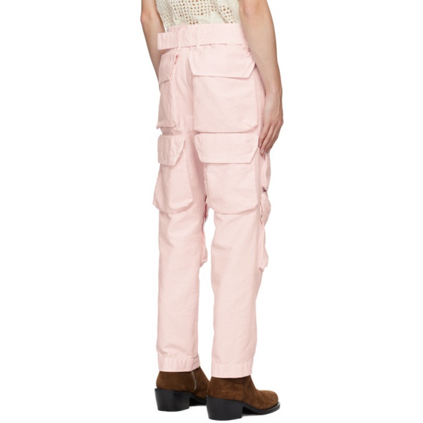  드리스 반 노튼 Dries Van Noten Pink Garment-Dyed Cargo Pants 232358M188005