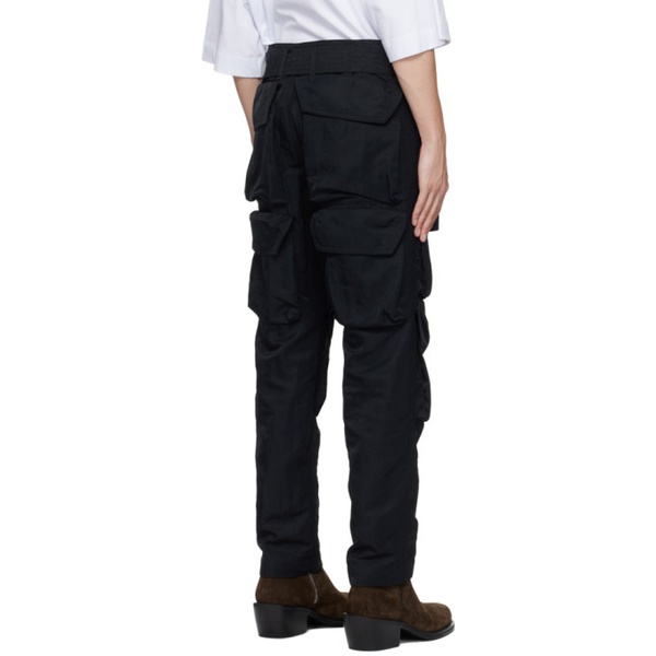  드리스 반 노튼 Dries Van Noten Black Belted Cargo Pants 232358M188009