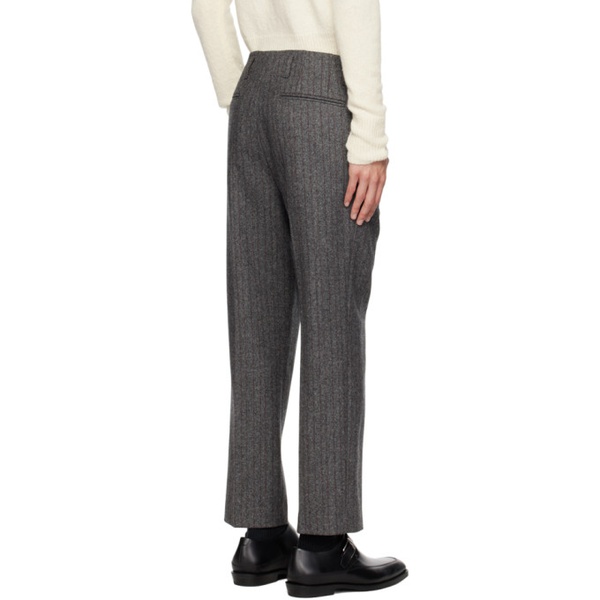  드리스 반 노튼 Dries Van Noten Grey Striped Trousers 232358M191067