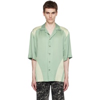 드리스 반 노튼 Dries Van Noten Green Printed Shirt 232358M192016