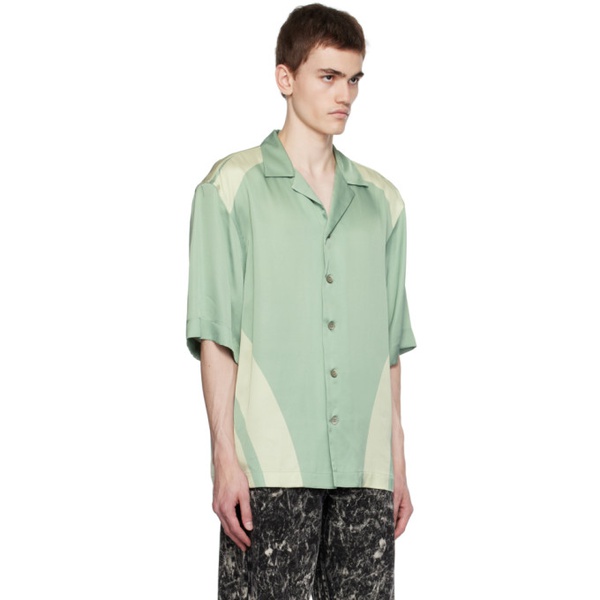  드리스 반 노튼 Dries Van Noten Green Printed Shirt 232358M192016