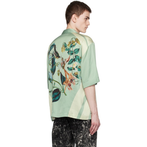  드리스 반 노튼 Dries Van Noten Green Printed Shirt 232358M192016