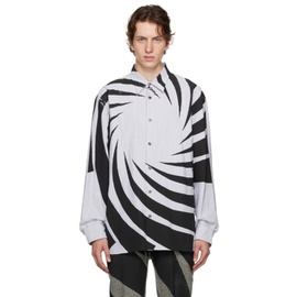 드리스 반 노튼 Dries Van Noten Black & White Striped Shirt 232358M192042