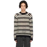 드리스 반 노튼 Dries Van Noten Black & White Striped Sweater 232358M201012