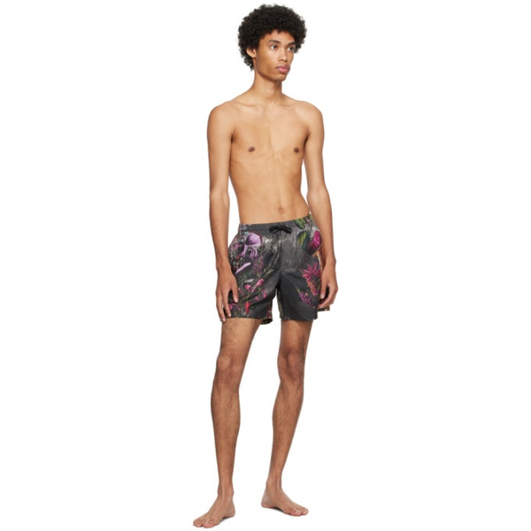  드리스 반 노튼 Dries Van Noten Gray Printed Swim Shorts 232358M208002