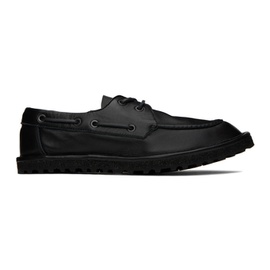 드리스 반 노튼 Dries Van Noten Black Leather Boat Shoes 232358M225000