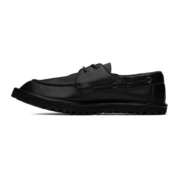  드리스 반 노튼 Dries Van Noten Black Leather Boat Shoes 232358M225000