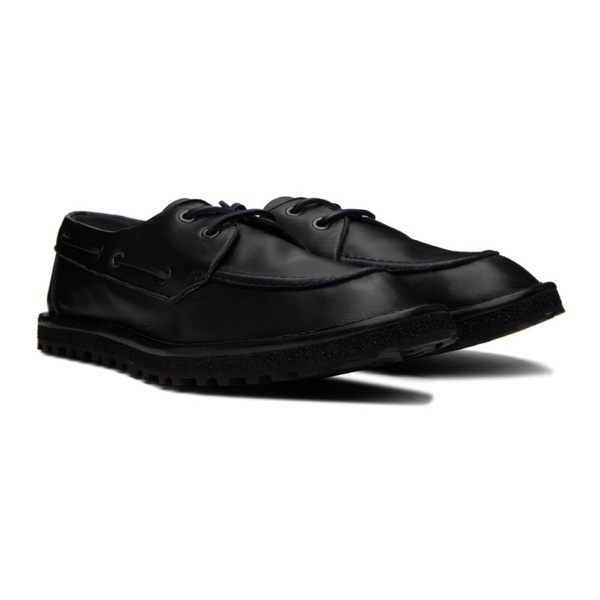  드리스 반 노튼 Dries Van Noten Black Leather Boat Shoes 232358M225000