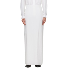 더 로우 The Row White Ryon Maxi Skirt 232359F093000