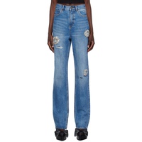 AREA Blue Crystal Jeans 232372F069000