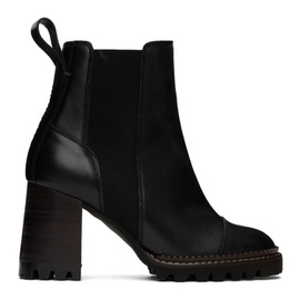 See by Chloe Black Mallory Chelsea Boots 232373F113025