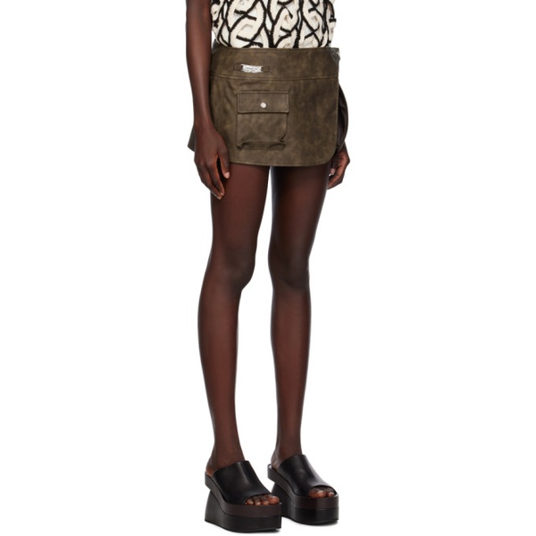  앤더슨벨 Andersson Bell Brown Emma Faux-Leather Miniskirt 232375F090000