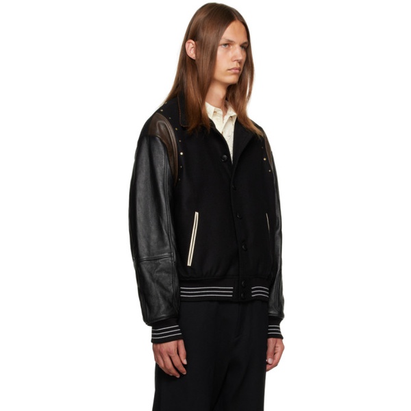  앤더슨벨 Andersson Bell Black Luster Leather Jacket 232375M181003
