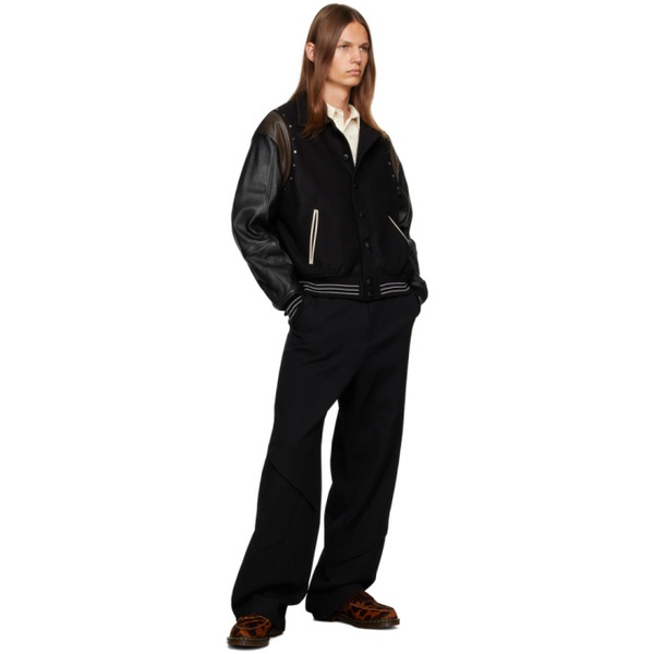  앤더슨벨 Andersson Bell Black Luster Leather Jacket 232375M181003
