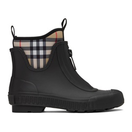 버버리 Burberry Black Vintage Check Boots 232376F113000
