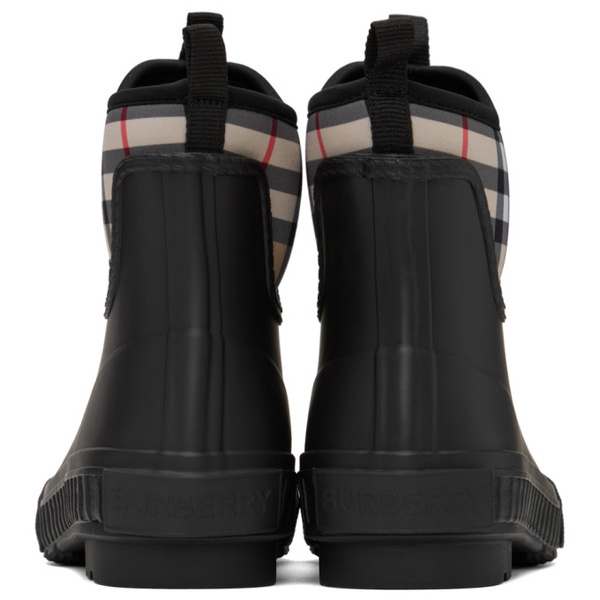 버버리 버버리 Burberry Black Vintage Check Boots 232376F113000