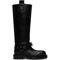 버버리 Burberry Black Saddle Tall Boots 232376F114006