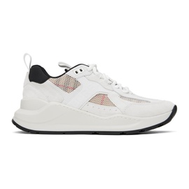 버버리 Burberry White Check Sneakers 232376F128002