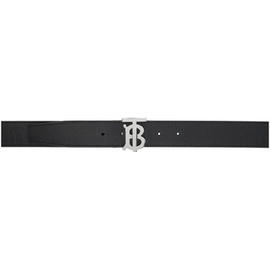 버버리 Burberry Reversible Black & Brown TB Belt 232376M131007