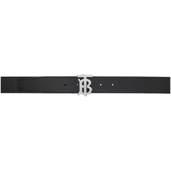 버버리 버버리 Burberry Reversible Black & Brown TB Belt 232376M131007