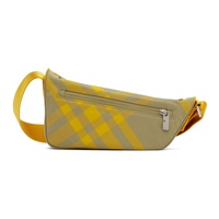 버버리 Burberry Yellow & Khaki Shield Crossbody Bag 232376M170030