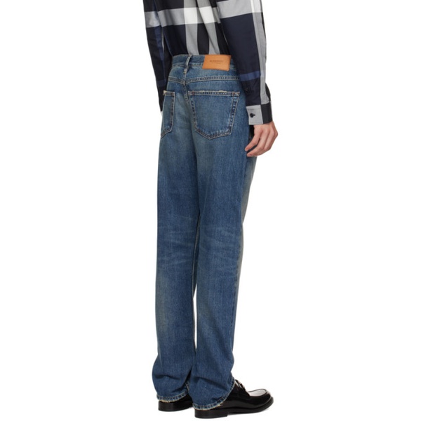 버버리 버버리 Burberry Blue Straight Fit Jeans 232376M186004