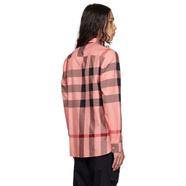 버버리 버버리 Burberry Pink Check Shirt 232376M192030