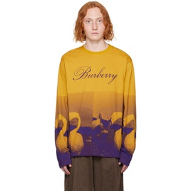 버버리 Burberry Yellow & Purple Swan Sweatshirt 232376M204008