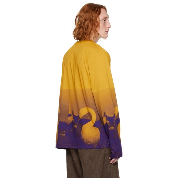 버버리 버버리 Burberry Yellow & Purple Swan Sweatshirt 232376M204008