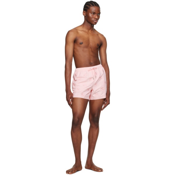 버버리 버버리 Burberry Pink EKD Swim Shorts 232376M208000