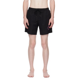 버버리 Burberry Black Printed Swim Shorts 232376M208001