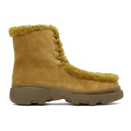 버버리 Burberry Yellow Shearling Creeper Boots 232376M255001