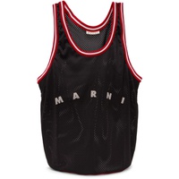 마르니 Marni Black Tank Top Shopping Tote 232379F049035