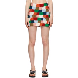 마르니 Marni Multicolor No Vacancy Inn 에디트 Edition Colorblock Miniskirt 232379F090003