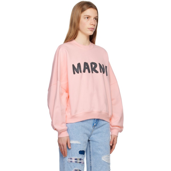 마르니 마르니 Marni Pink Printed Sweatshirt 232379F096001