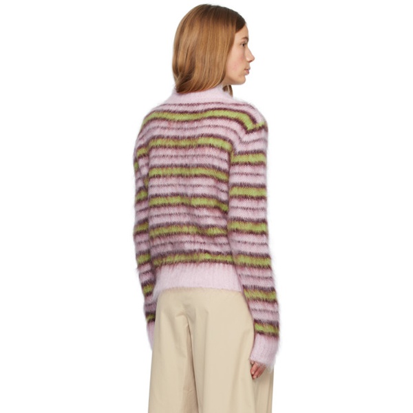 마르니 마르니 Marni Pink Striped Sweater 232379F096003